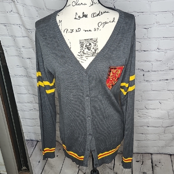 Harry Potter Gryffindor Cardigan Sweater Juniors Medium - Picture 1 of 5